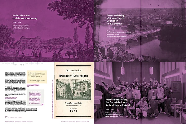 Collage von Seiten aus der Festschrift